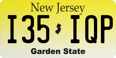 NJ license plate I35IQP