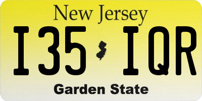 NJ license plate I35IQR