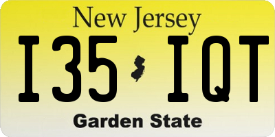 NJ license plate I35IQT