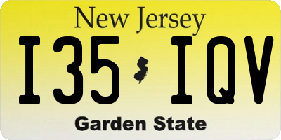 NJ license plate I35IQV