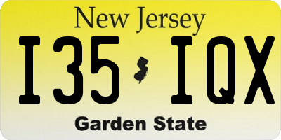 NJ license plate I35IQX