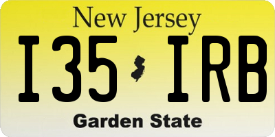 NJ license plate I35IRB