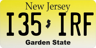 NJ license plate I35IRF