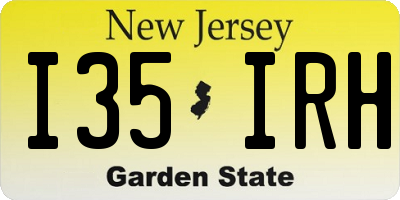 NJ license plate I35IRH