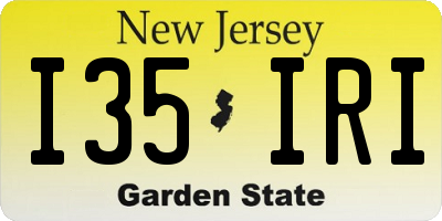 NJ license plate I35IRI