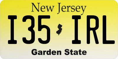 NJ license plate I35IRL