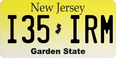 NJ license plate I35IRM