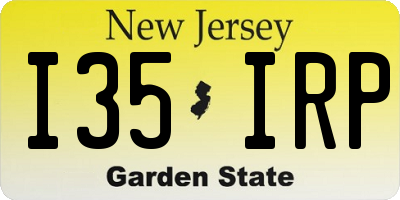 NJ license plate I35IRP