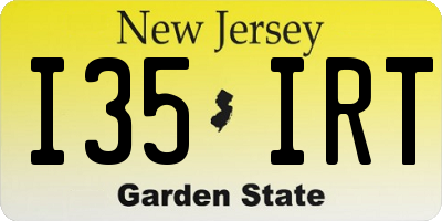 NJ license plate I35IRT