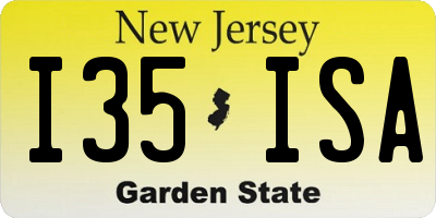 NJ license plate I35ISA