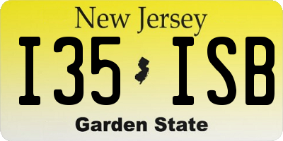 NJ license plate I35ISB