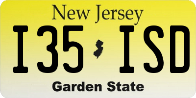 NJ license plate I35ISD