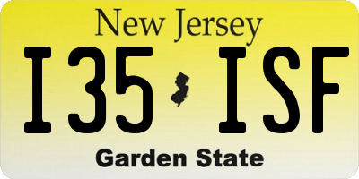NJ license plate I35ISF