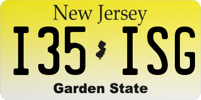 NJ license plate I35ISG