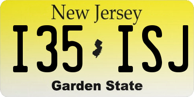 NJ license plate I35ISJ