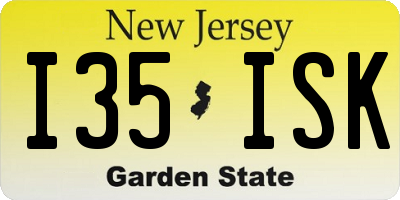 NJ license plate I35ISK