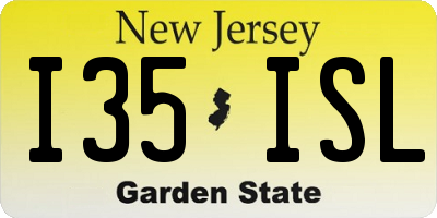 NJ license plate I35ISL