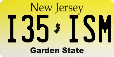 NJ license plate I35ISM