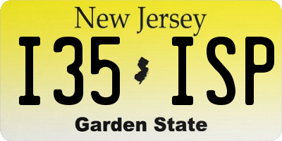NJ license plate I35ISP