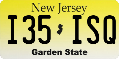NJ license plate I35ISQ