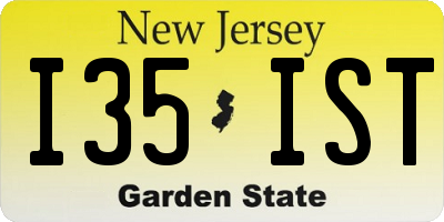 NJ license plate I35IST