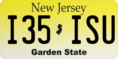 NJ license plate I35ISU