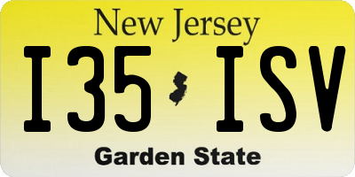 NJ license plate I35ISV