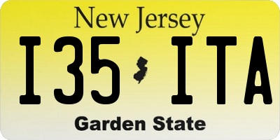 NJ license plate I35ITA