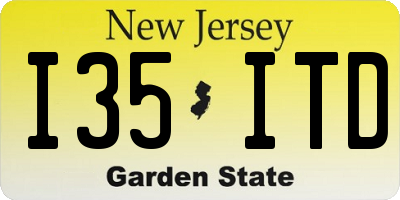 NJ license plate I35ITD