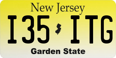 NJ license plate I35ITG