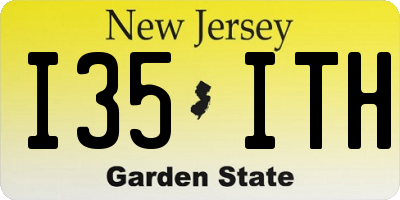 NJ license plate I35ITH
