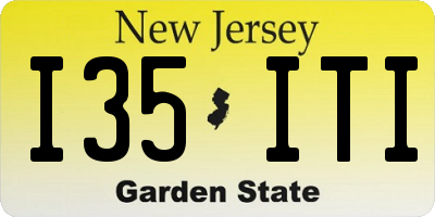 NJ license plate I35ITI