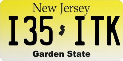 NJ license plate I35ITK