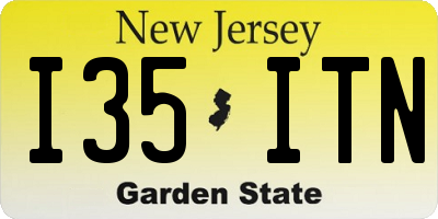 NJ license plate I35ITN