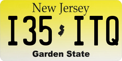 NJ license plate I35ITQ