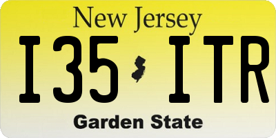 NJ license plate I35ITR