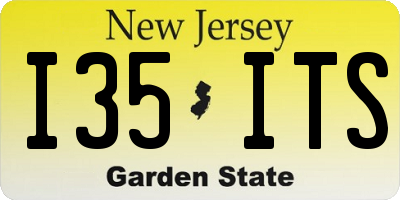 NJ license plate I35ITS