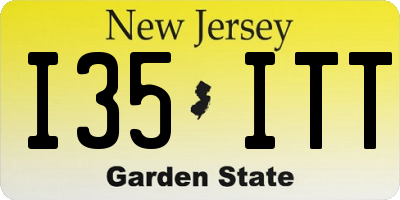 NJ license plate I35ITT