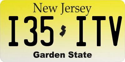 NJ license plate I35ITV