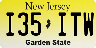 NJ license plate I35ITW