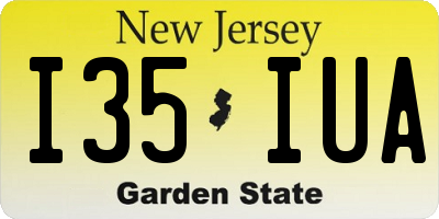 NJ license plate I35IUA