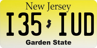 NJ license plate I35IUD