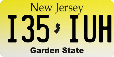 NJ license plate I35IUH