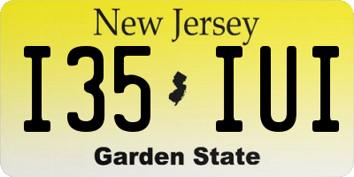 NJ license plate I35IUI