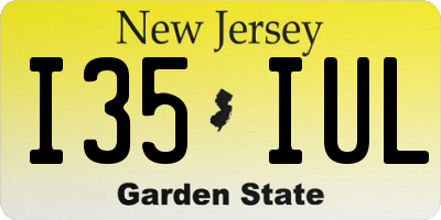 NJ license plate I35IUL