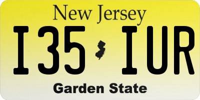 NJ license plate I35IUR