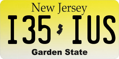 NJ license plate I35IUS