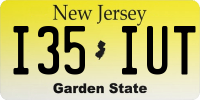 NJ license plate I35IUT