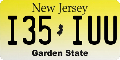 NJ license plate I35IUU