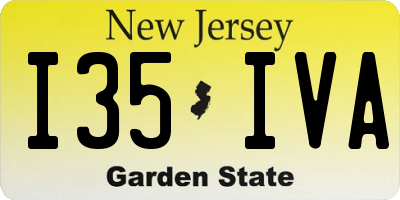 NJ license plate I35IVA